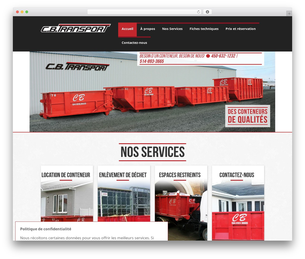 template WordPress theme - cbtransport.ca