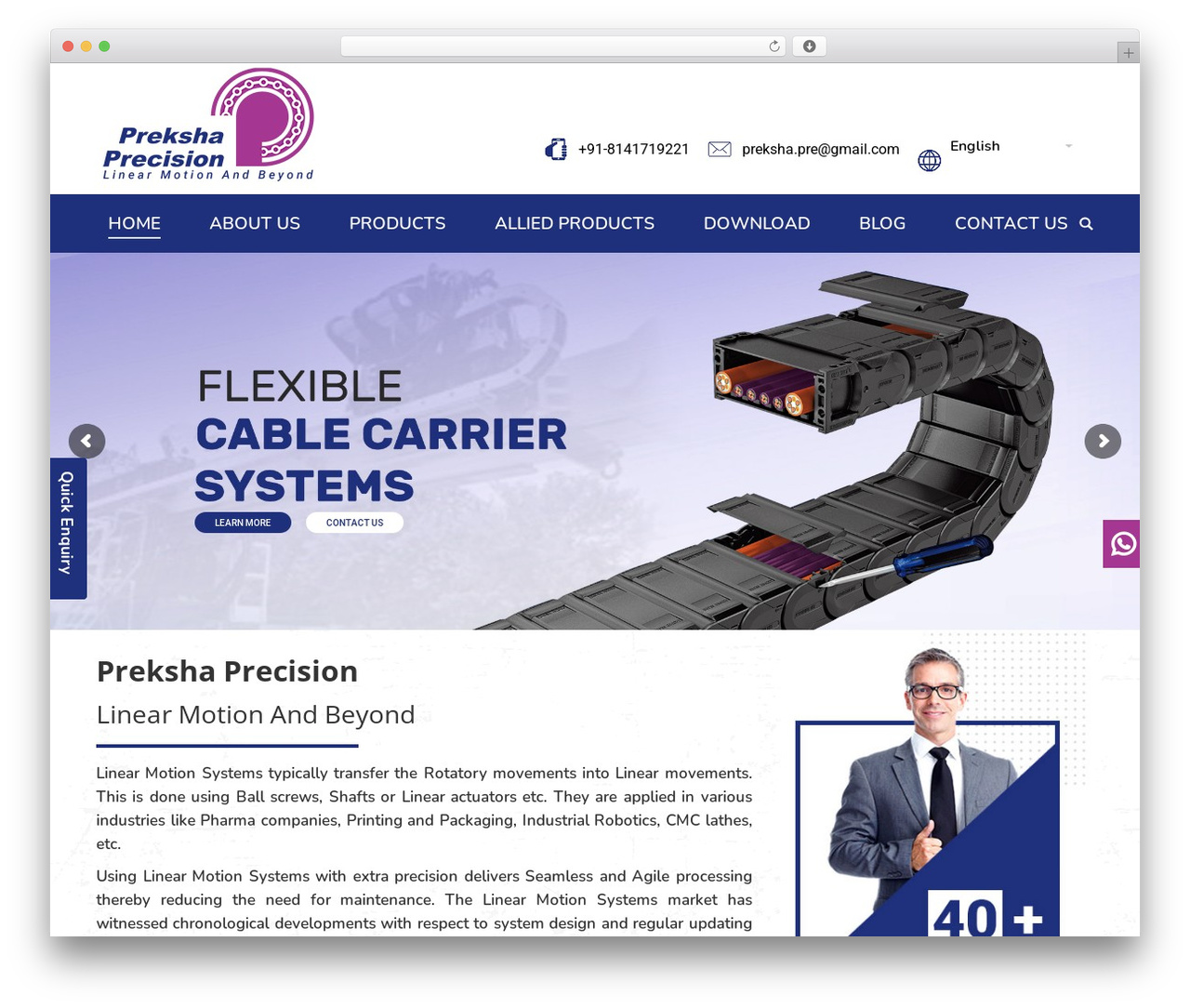 The7 WordPress theme - prekshaprecision.com
