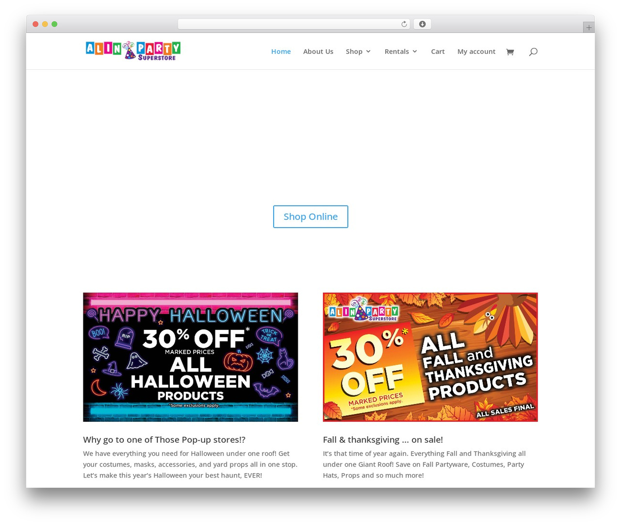 Theme WordPress Divi - alinpartysupply.com Theme WordPress Divi - alinpartysupply.com