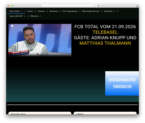 Radio player premium WordPress plugin - radio-rotblau.ch
