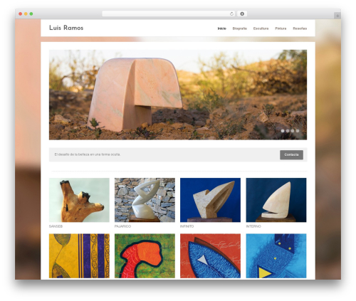 Uber premium WordPress theme - escultorluisramos.com