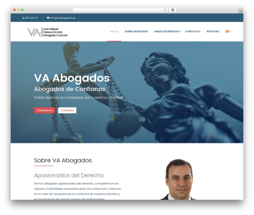 WordPress theme Divi - vaabogados.es
