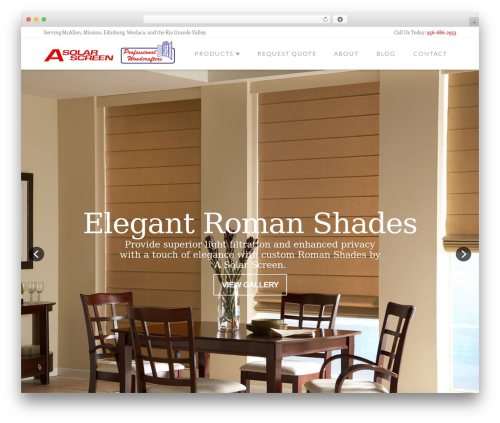 WordPress theme X - asolarscreen.com