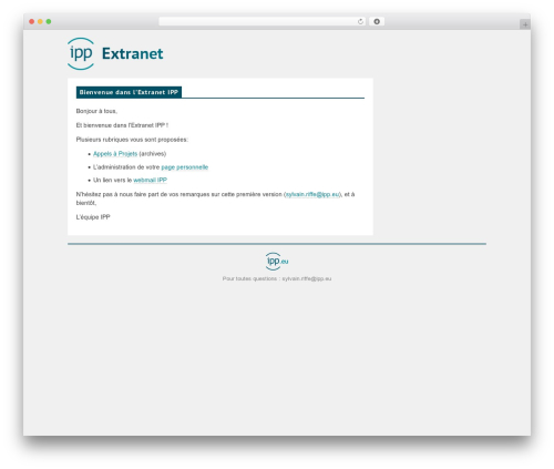 WordPress website theme IPP - extranet.ipp.eu