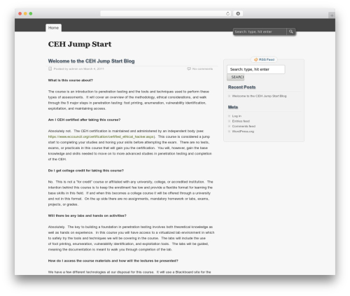 zBench WordPress theme - cehjumpstart.com