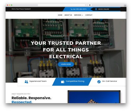 Divi WordPress theme - bighornelectric.ca