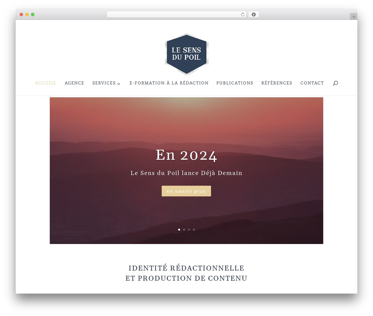 Divi WordPress theme - lesensdupoil.fr