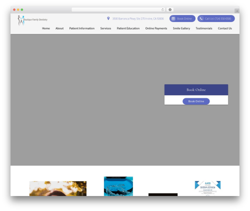DoctorGenius Framework WordPress theme design - boutiquefamilydentistry.com