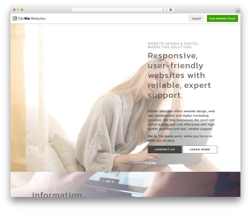 EditMe Boostrap Five Customiser WordPress theme - editme.co.za