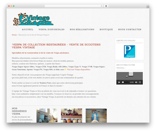 Extinct WordPress theme - vintagevespa.fr