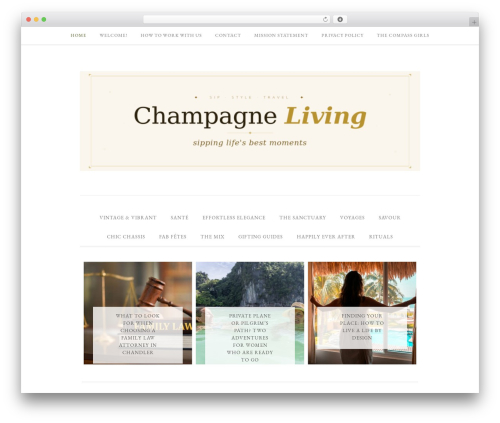 Theme WordPress Divine Theme - champagneliving.net