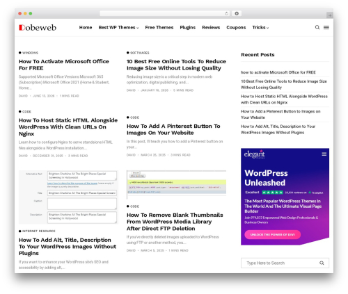 WordPress theme Generik - dobeweb.com