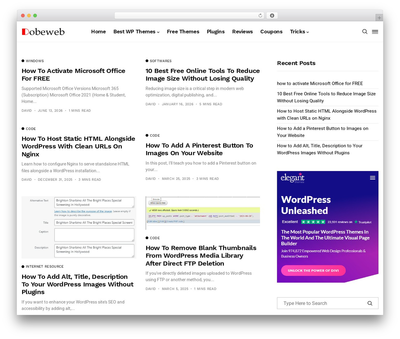 WordPress theme Generik - dobeweb.com WordPress theme Generik - dobeweb.com
