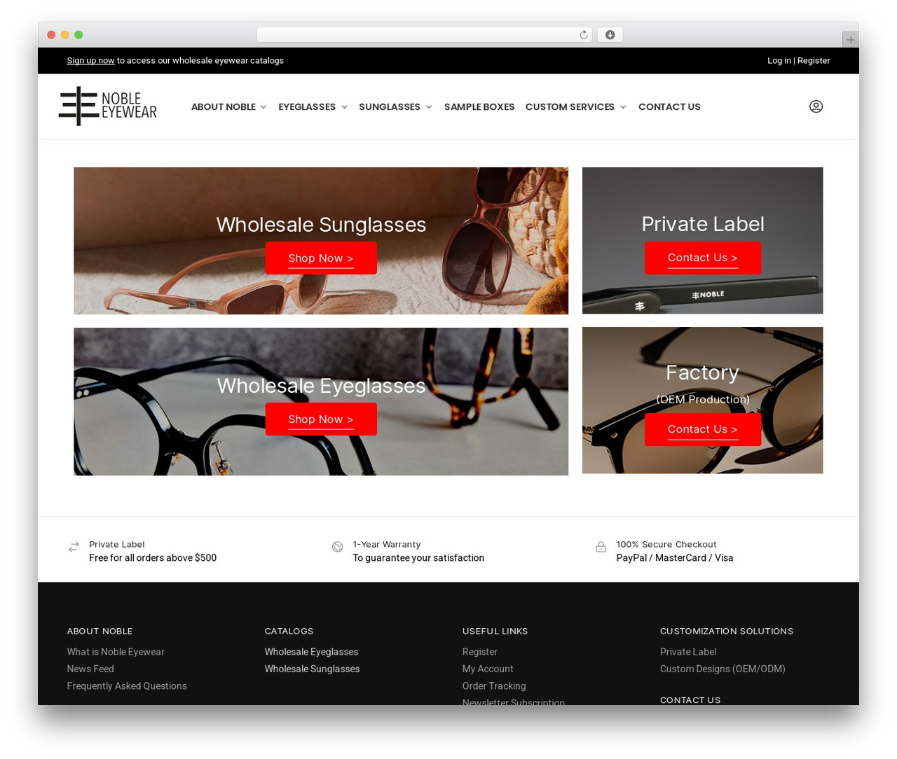 WordPress theme Shoptimizer - noble-eyewear.com