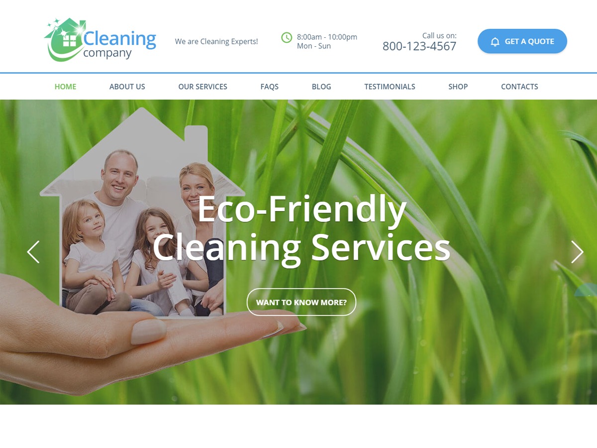 WordPress theme Cleaning Services by smartdatasoft