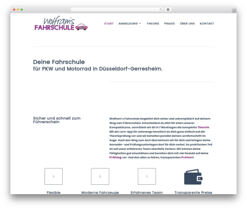 WordPress theme Divi - wolframs-fahrschule.de