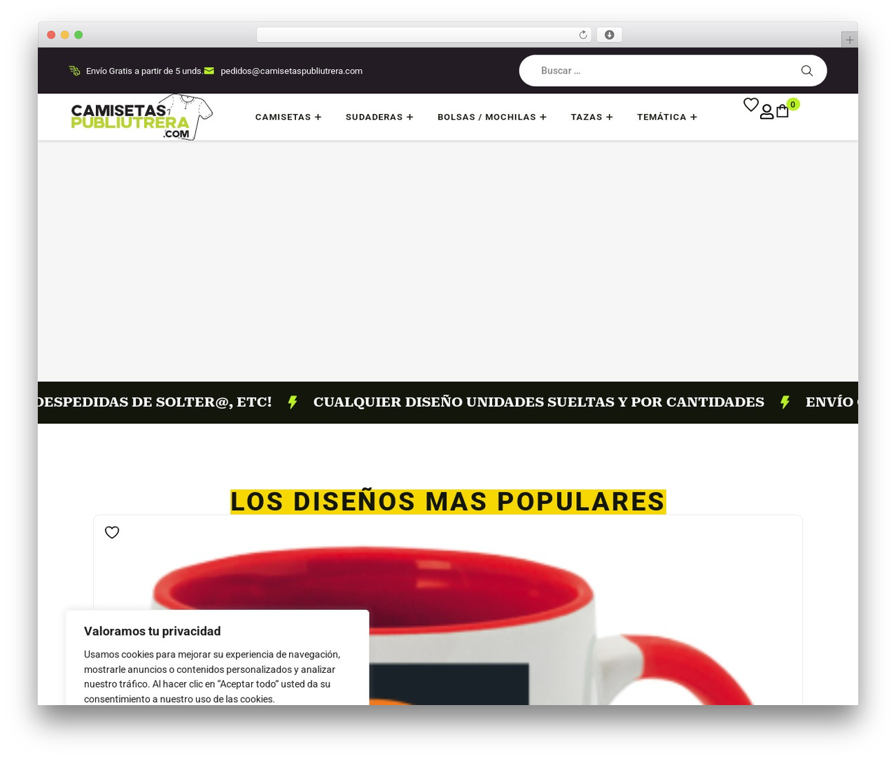 Natsy WordPress page theme - camisetaspubliutrera.com