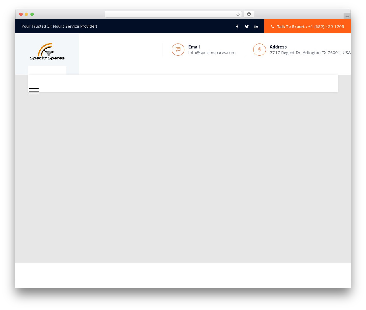 Tectxon WordPress theme - specknspares.com