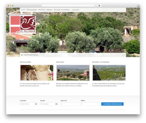 Theme WordPress Aegean Resort - elpalomarcasarural.com