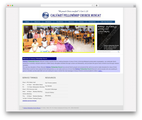 WordPress theme Testeer Theme - calvarychurchmuscat.com