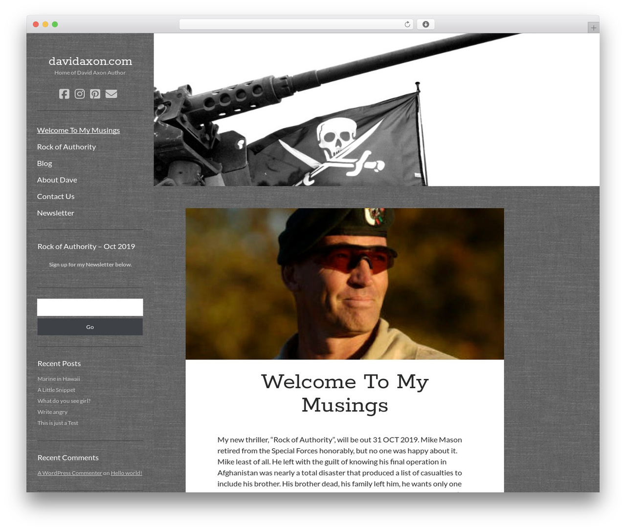Author WordPress theme - davidaxon.com