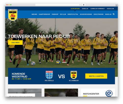 Cambuur theme WordPress - cambuur.nl