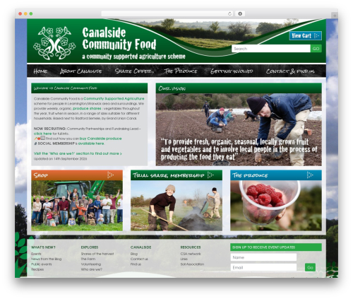 Canalside WordPress theme - canalsidecommunityfood.org.uk