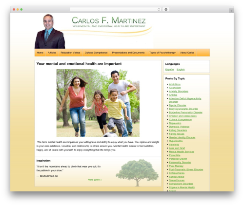 CFM Theme WordPress website theme - carlosfmartinez.com