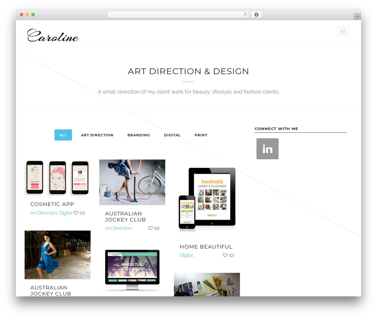 Drone WordPress theme - carolinebutler.com