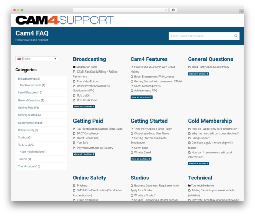 KnowledgePress WordPress theme - cam4support.com