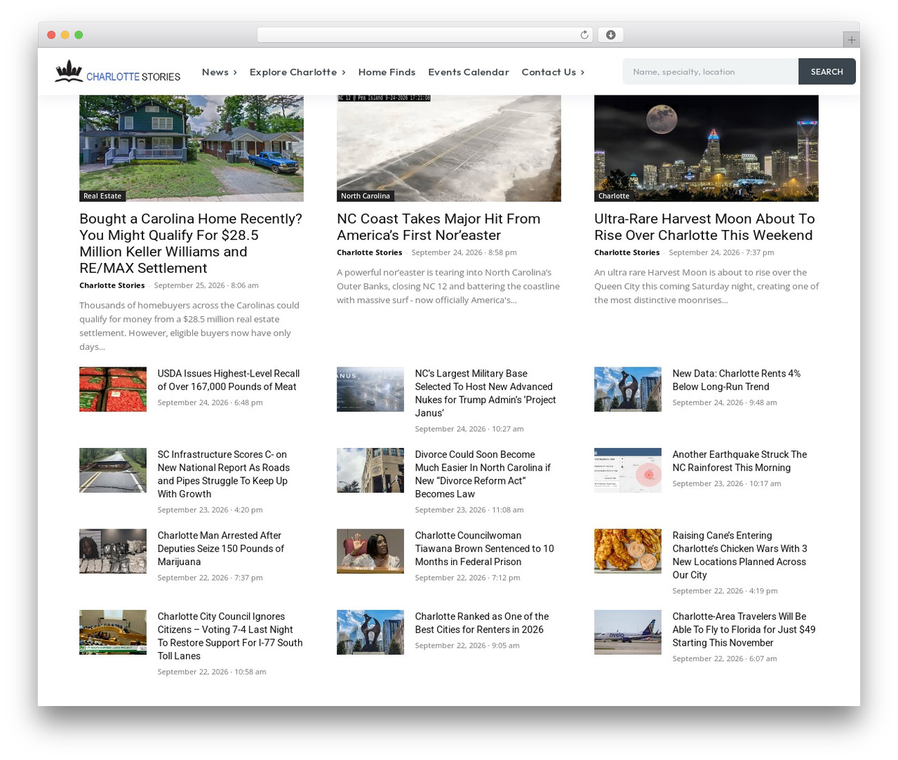 Newspaper WordPress news theme - charlottestories.com