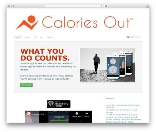PageLines WordPress theme - caloriesout.ca
