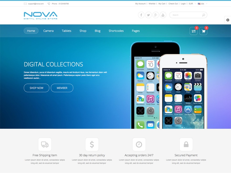 snsnova WordPress store theme by snstheme