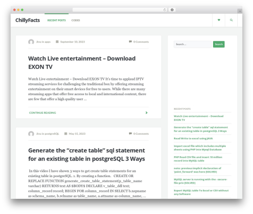 Theme WordPress Readable WP Theme - chillyfacts.com Theme WordPress Readable WP Theme - chillyfacts.com