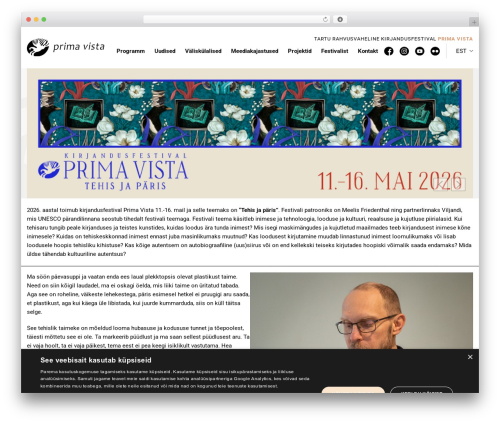 WordPress theme Prima vista - kirjandusfestival.tartu.ee