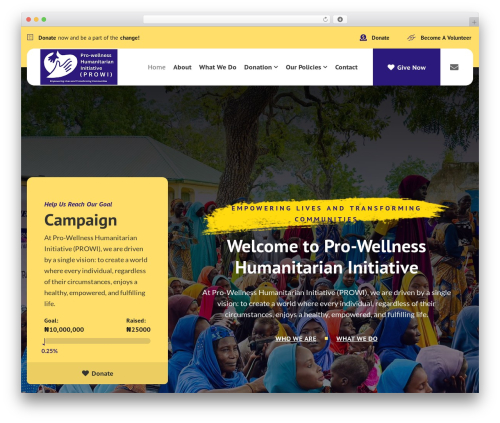 Charitxa WordPress theme - pro-wellness.org