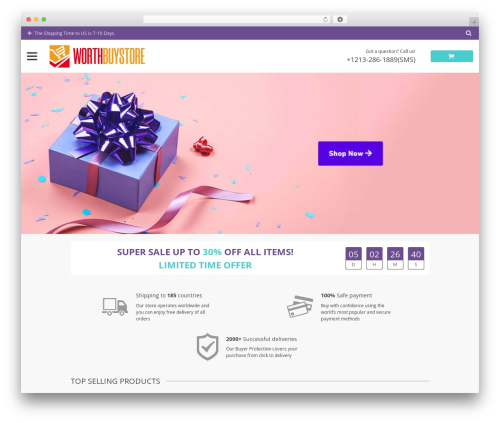 DavinciWoo WordPress shop theme - www.worthbuystore.com