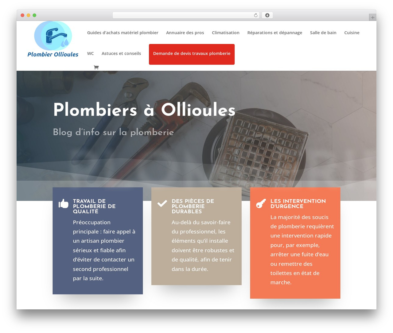 Divi WordPress theme - plombierollioules.fr
