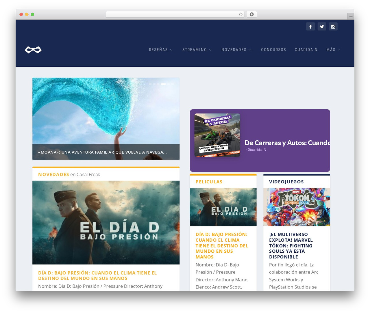 Extra WordPress theme - canalfreak.net
