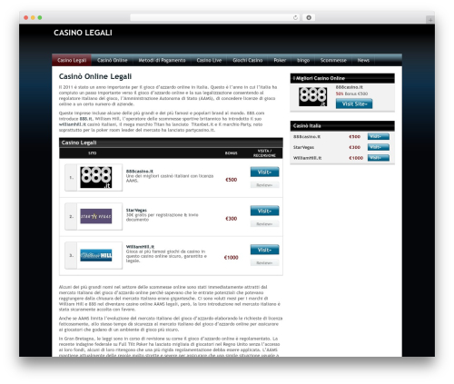 Flytonic Theme WordPress website theme - casinolegali.it