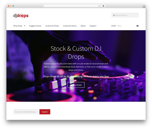 Woocommerce_music_player WordPress plugin - djdrops.co.uk