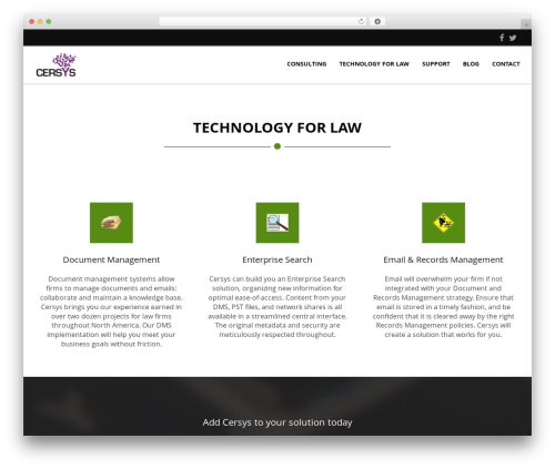 A1 WordPress theme design - cersys.ca