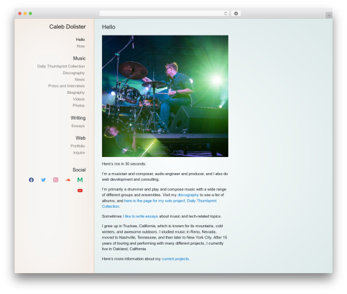 B4ST WordPress theme - calebdolister.com