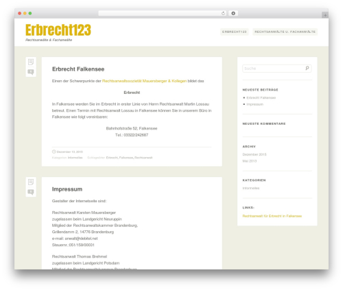 Bugis WordPress theme design - erbrecht123.com Bugis WordPress theme design - erbrecht123.com