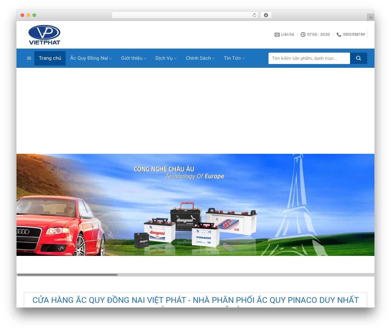 Camera WordPress theme - acquydongnaivietphat.com