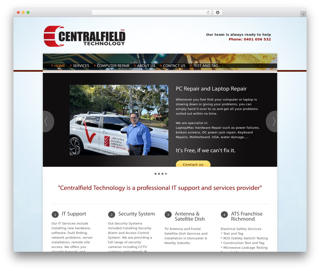 CTS Pro WordPress theme - centralfield.com.au