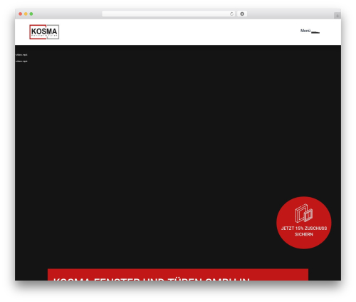 Divi WordPress theme - kosma-fensterbau.de