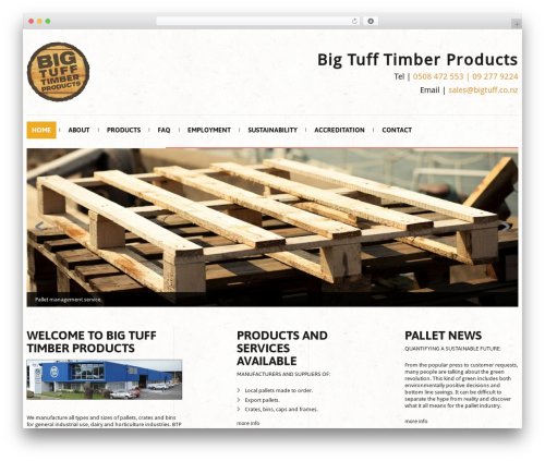 Theme WordPress cherry - bigtuffpallets.co.nz