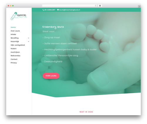 Theme WordPress Divi - kraamzorglaura.nl