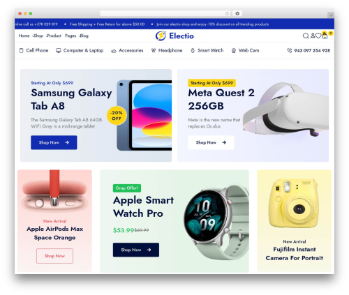 Electio theme WordPress - electio.ecom.themepreview.xyz/home-two